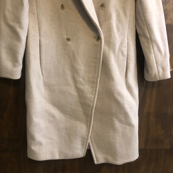 Banana Republic Womens Coat Tan Full Length Timeless Topcoat Wool Blend Medium - Picture 3 of 13